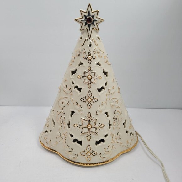 Lenox Florentine and Pearl Jeweled Lighted Tree Christmas Musical TESTED-WORKS - Picture 4 of 7